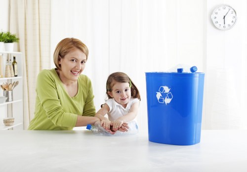 Customer consulting with home clearance provider